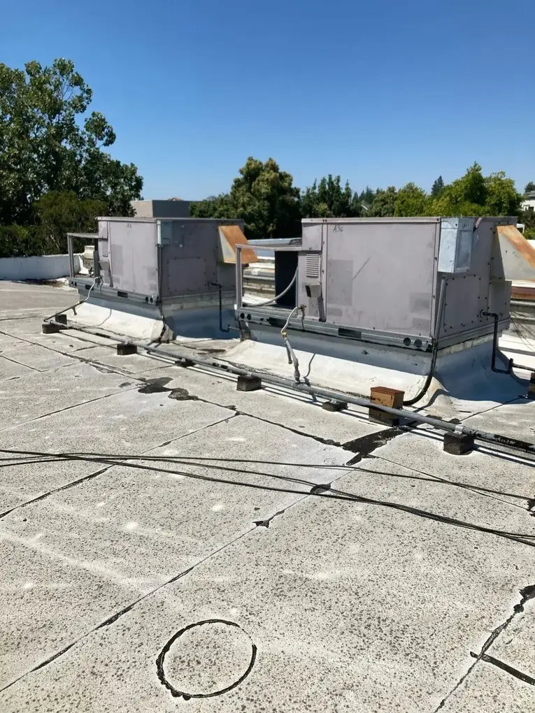 Restaurant Commercial Package Unit Replacement in Menlo Park, CA — before